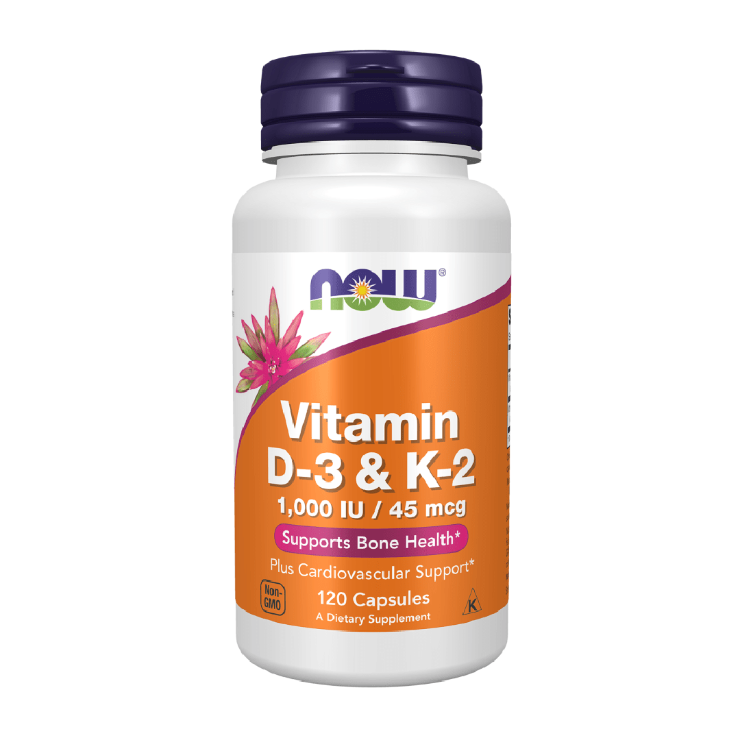 Now Foods Vitamin D-3 & K-2 120Veg Capsules