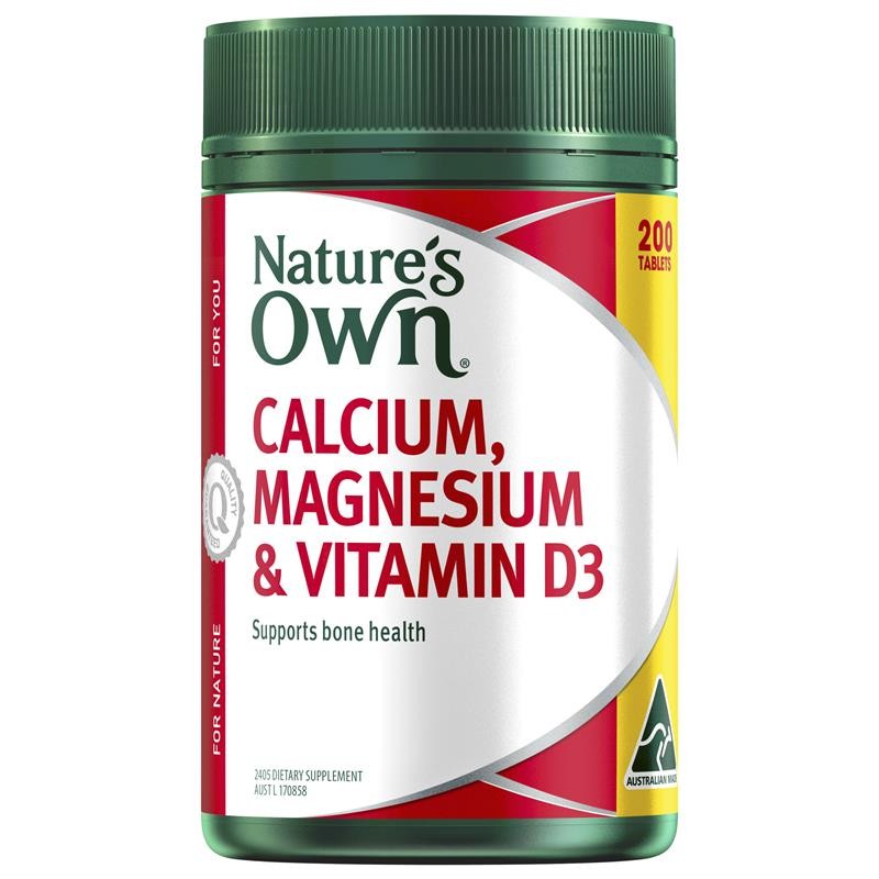 Nature's Own Calcium, Magnesium & Vitamin D3 200 Tablets